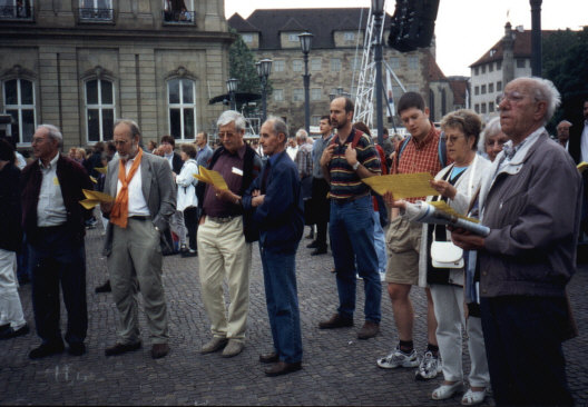 Posaunisten beim Kirchentag in Stuttgart