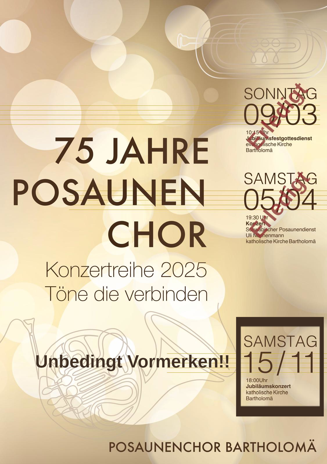 Konzert Posaunenchor Bartholomä